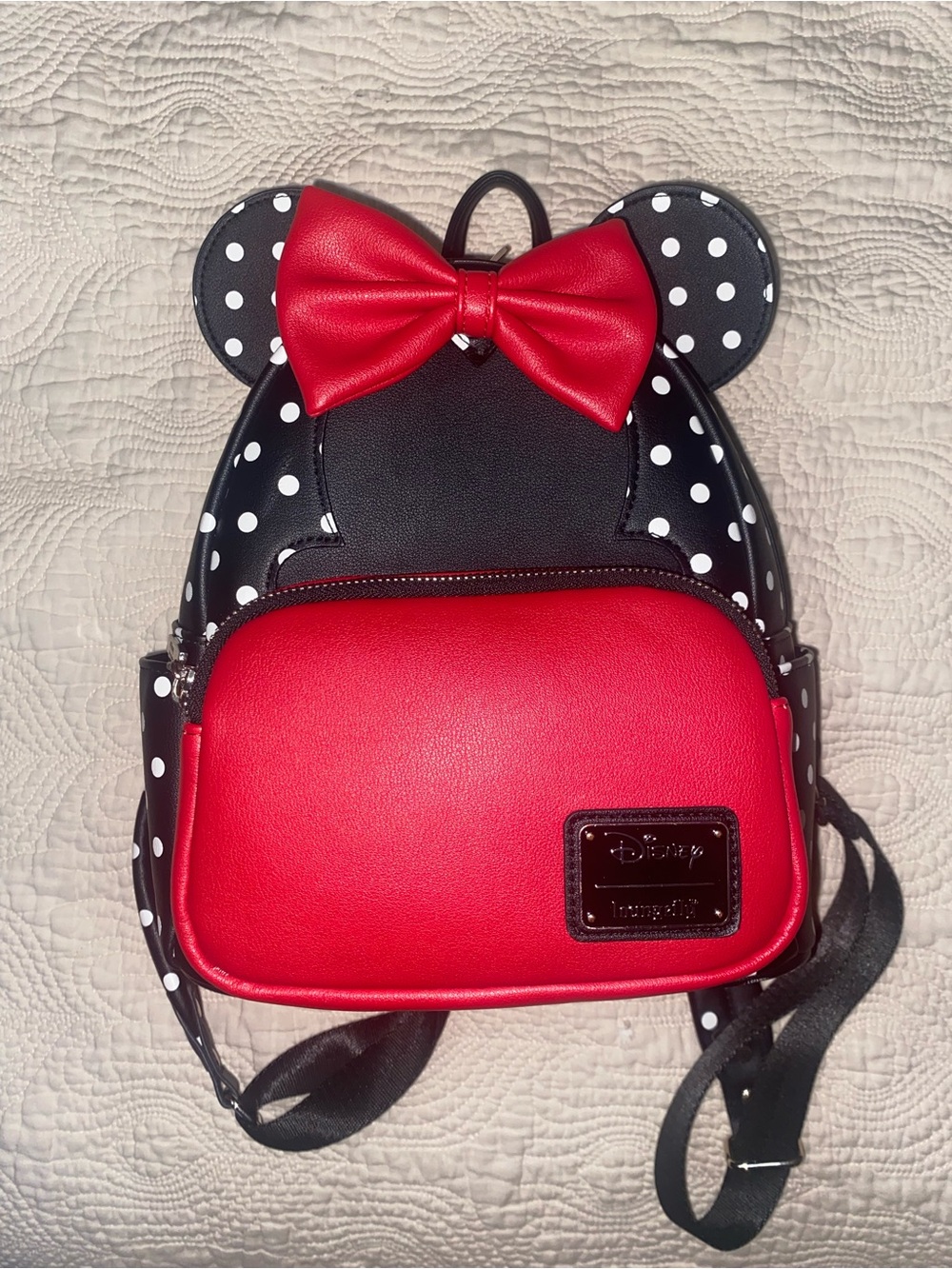 Loungefly Black & Red Minnie Mouse Polka Dot Mini Backpack